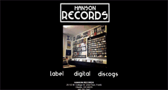 Desktop Screenshot of hansonrecords.net