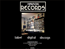 Tablet Screenshot of hansonrecords.net